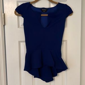 Royal blue Bebe top